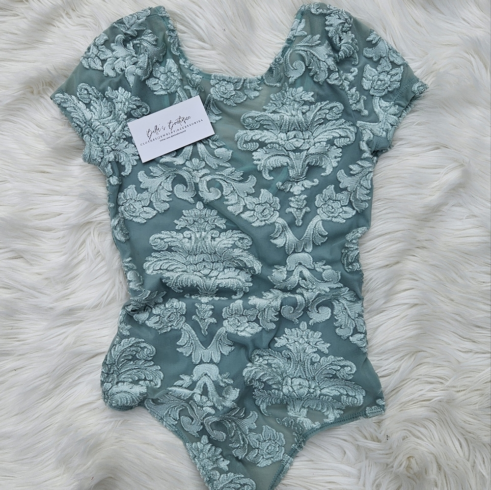 Velvet Floral Bodysuit